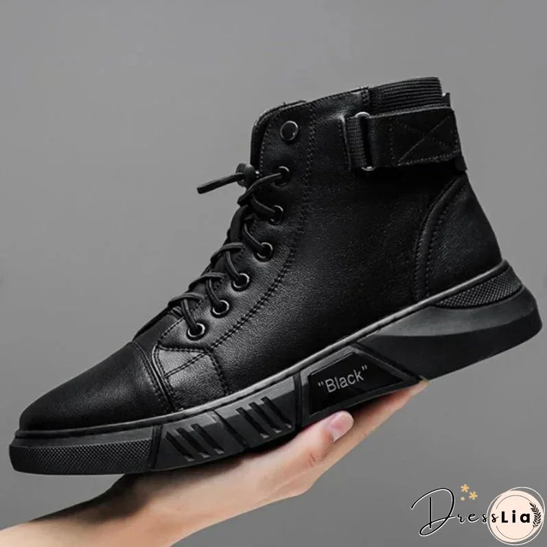Javon | Black Leather Boots