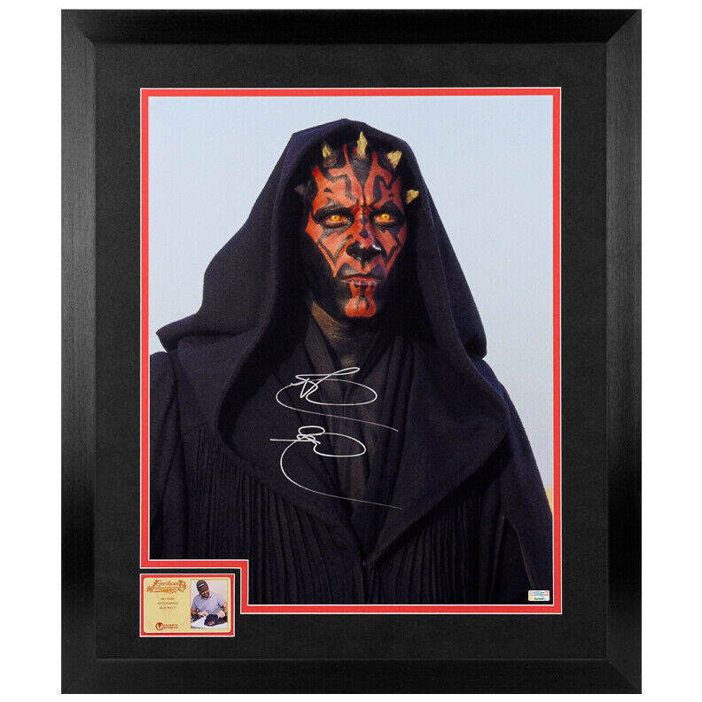 Ray Park Autographed Star Wars The Phantom Menace Darth Maul 16×20 Framed Photo Poster painting