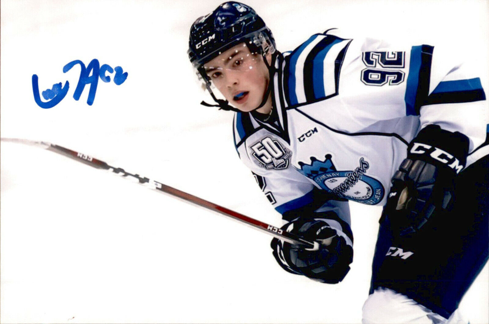 Hendrix Lapierre SIGNED 4x6 Photo Poster painting CHICOUTIMI SAGUENEENS / WASHINGTON CAPITALS #2