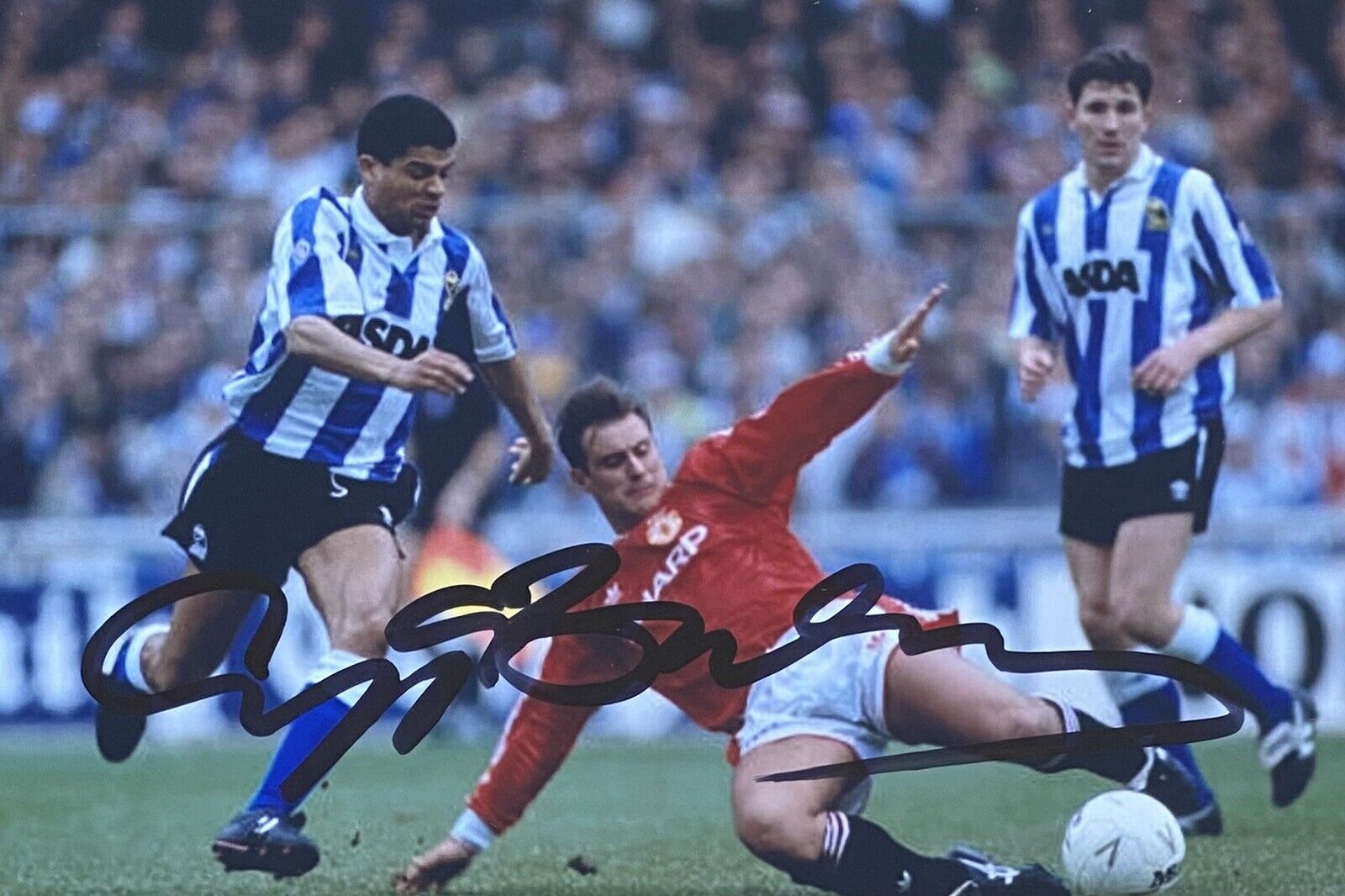 Clayton Blackmore Genuine Hand Signed Manchester United 6X4 Photo Poster painting 10