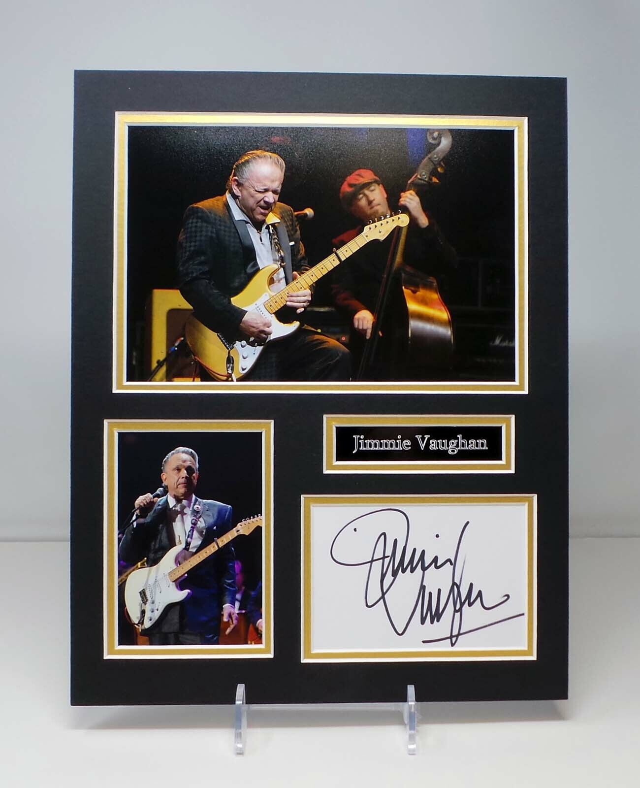 Jimmie VAUGHAN Signed Mounted Photo Poster painting Display AFTAL RD COA Blues Rock Guitarist