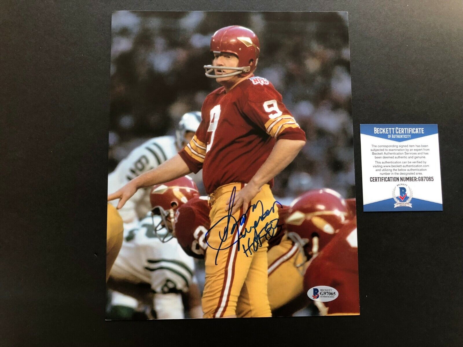 Sonny Jurgensen Hot! signed autographed Redskins HOF 8x10 Photo Poster painting Beckett BAS coa