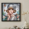 Noble blanche en forme sp&eacute;ciale 5d &agrave; pierres partielles DIY peintures de diamants peintures d&rsquo;art pr&eacute;cieux pour adultes d&eacute;butants d&eacute;coration int&eacute;rieur