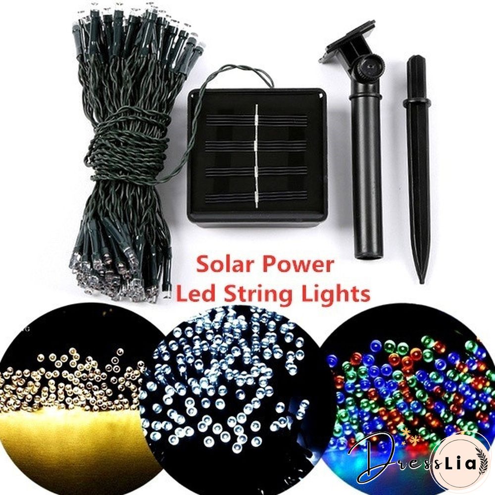 Outdoor Lighting String 200 LED Solar Garden Light Power Lamp Christmas Party for Street