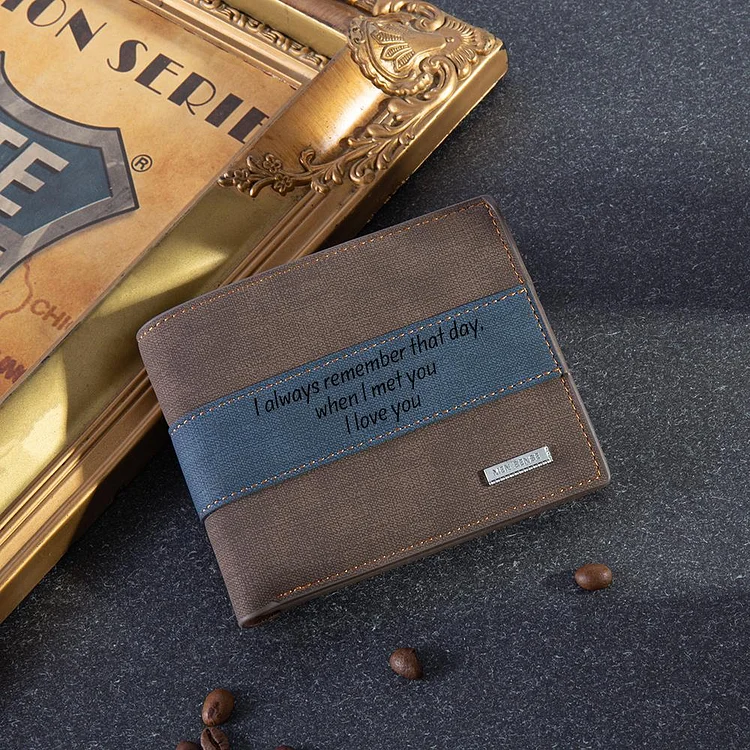 Men's Customized Wallet Personalized Dark Brown