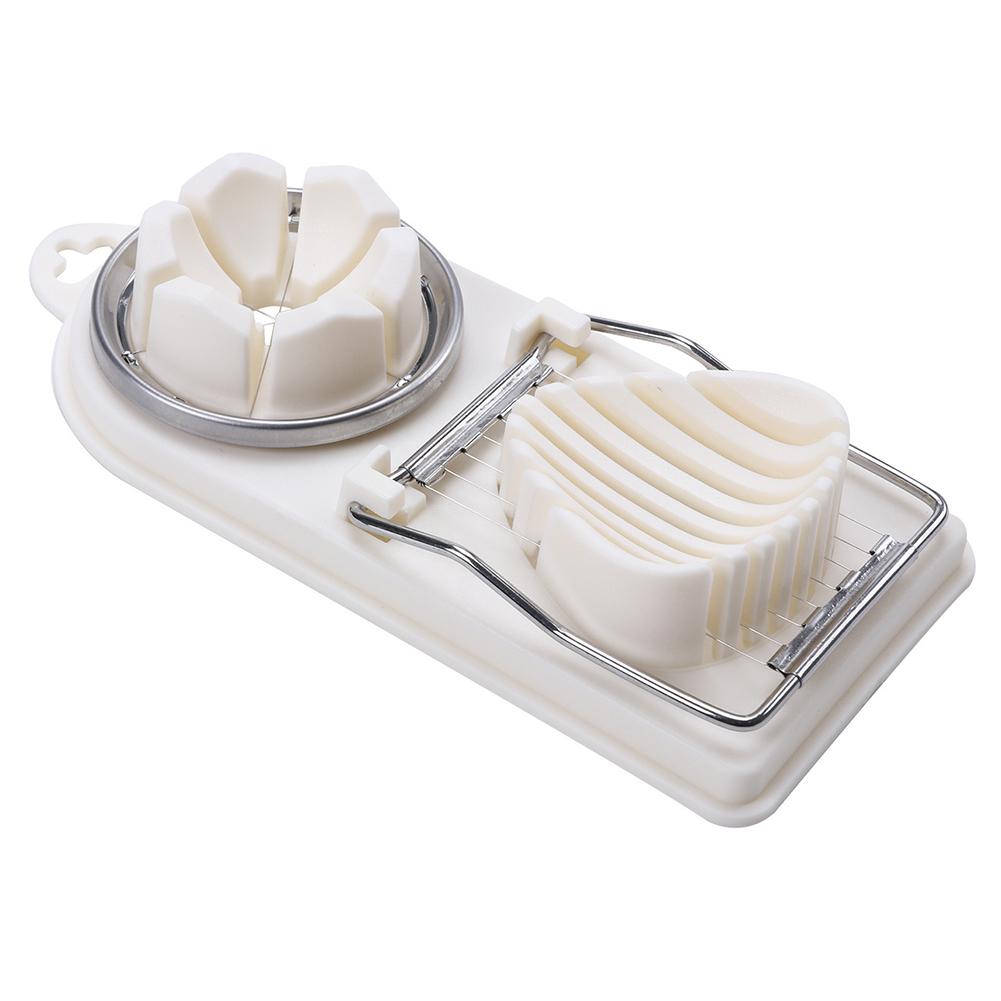 

Stainless Steel Cut Egg Slicer Egg Cutter Flower Mold Kitchen Tool (White, 501 Original