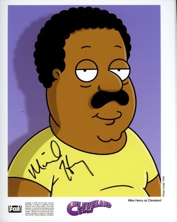 MIKE HENRY Signed Autographed THE CLEVELAND BROWN SHOW FAMILY GUY Photo Poster painting