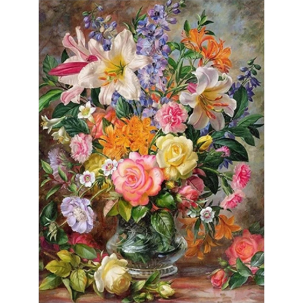 DIY Painting By Numbers Kit Colorful Flower(40*50 CM)