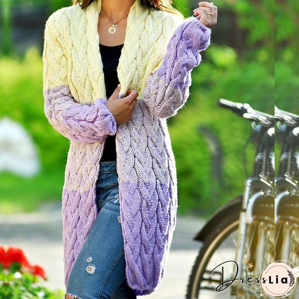 Women's Cardigan Loose Twisted Sweater