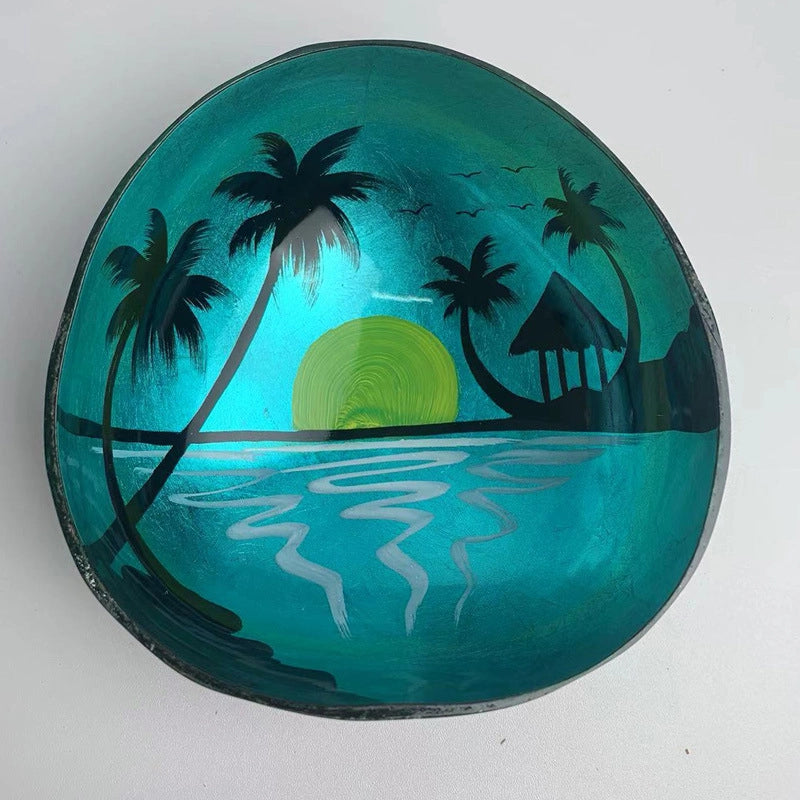 Pastoral Solid Color Coconut Shell Charcoal Shell Tableware 1 Piece