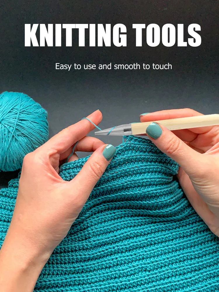 100pcs Plastic Sewing Needles Knitting Crochet Hooks Sweater
