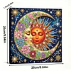(25x25cm)DIY Sun Moon Framed Handmade Pearl Painting Art Craft Kit Living Home Decor