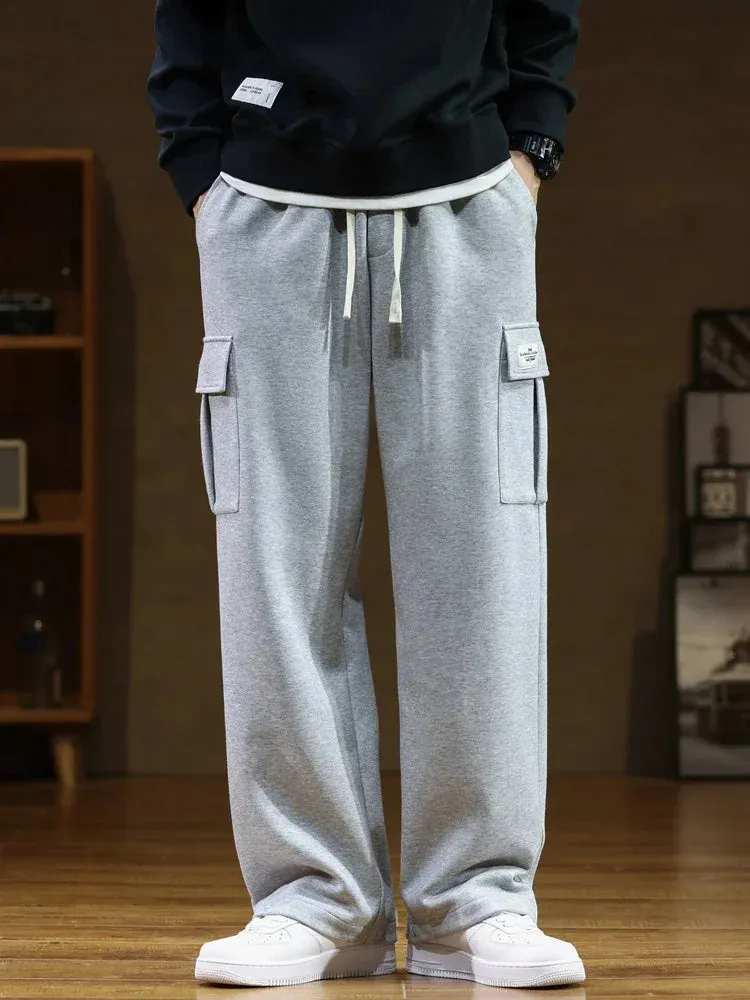 Men's Cotton-Blend Cargo Joggers &ndash; Relaxed Wide-Leg Comfort &ndash; view 2