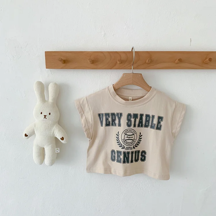 Baby Toddler Boy/Girl Letter Pattern Short Sleeve T-shirt