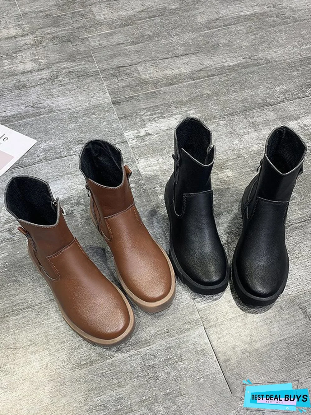 Vintage Leather Ankle Boots