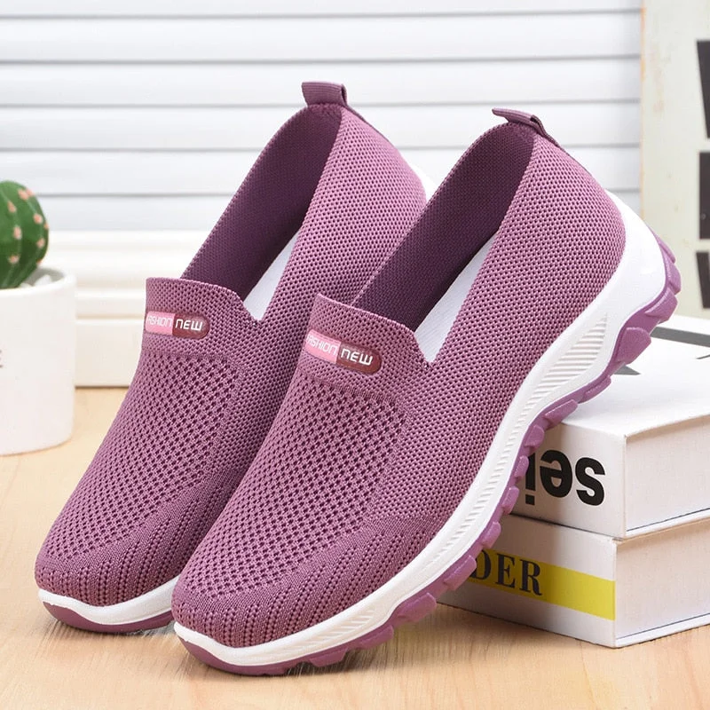 Women Shoes 2021 Fashion Mesh Casual Shoes Women Breathable Flat Sneakers Women Light Running Shoes Zapatillas De Mujer
