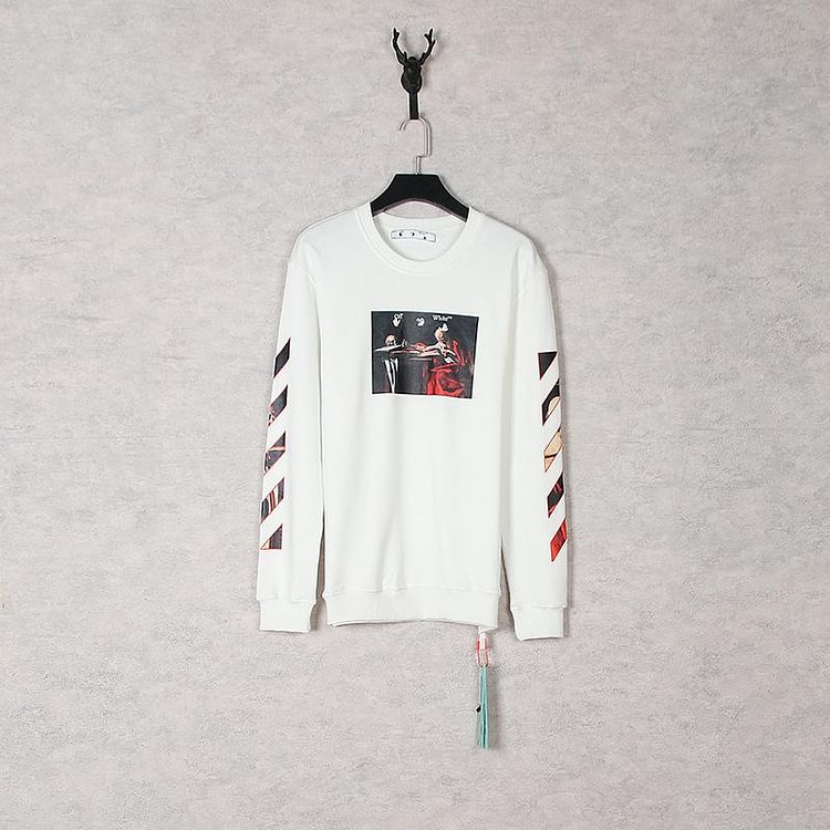 Off White Sweatshirts Autumn and Winter Printed Men's and Women's s