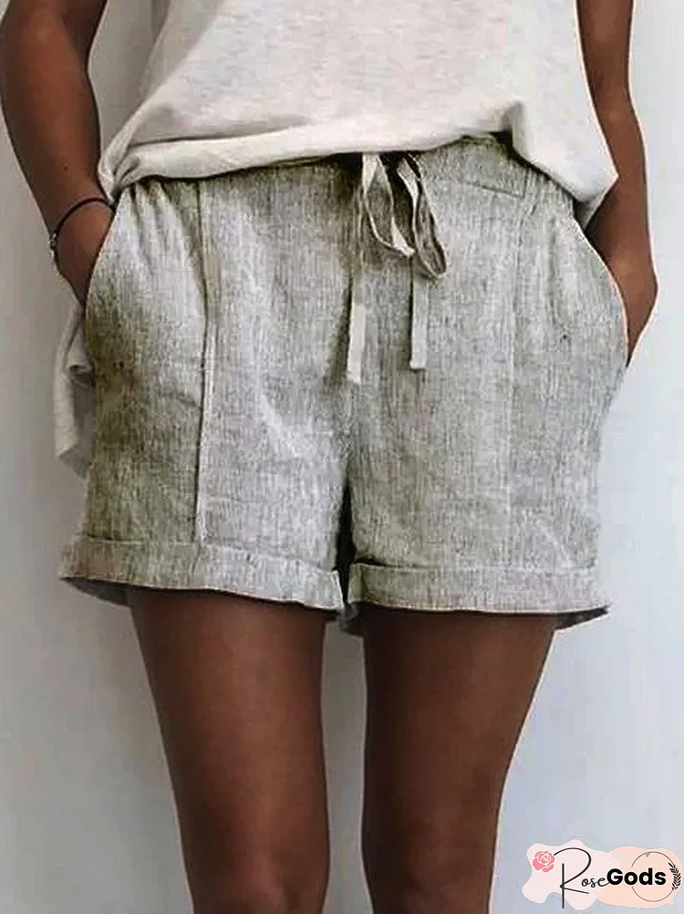 Summer Shorts Drawstring Pockets Casual Shorts