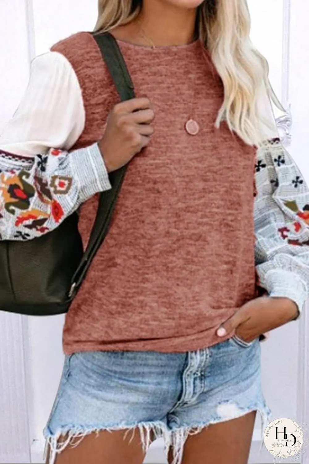 Round Neck Long Sleeve T-shirt P14433