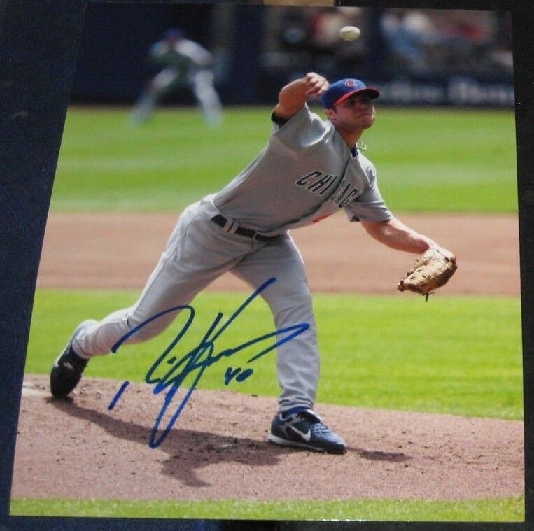 Rich Harden Chicago Cubs SIGNED 8x10 Photo Poster painting COA Autographed Baseball MLB