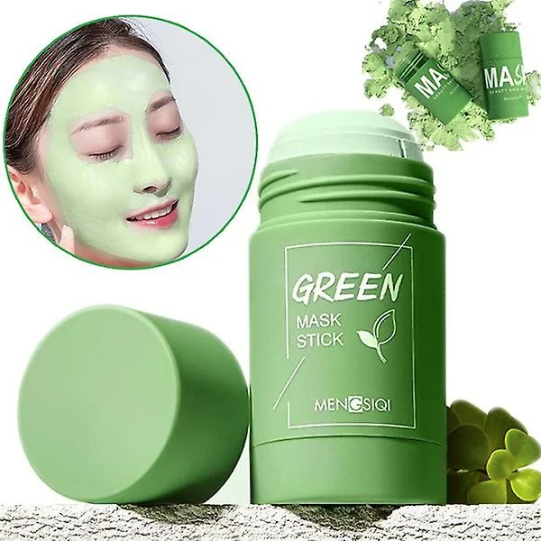 Green Tea Mask Solid Face Cleansing Mask Stick Oil Control Moisturizing Mud Mask