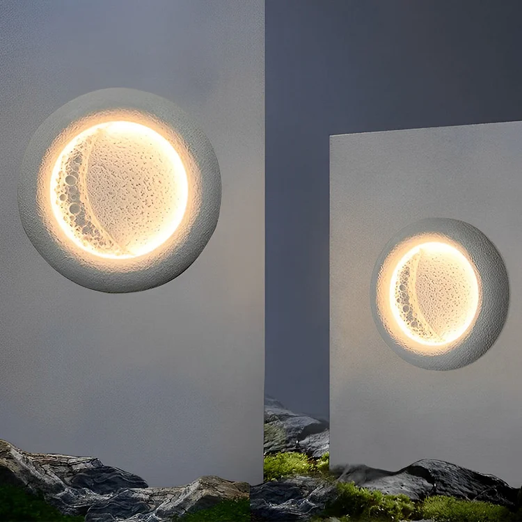 Creative Moon Shaped Waterproof LED 10W Modern Wall Lamp Exterior Decor - Appledas