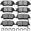 SCITOO Ceramic Front Rear Disc Brake Pad Set fit for 2010-2012 for Hyundai Santa Fe, 2013-2014 for Hyundai Santa Fe Sport, 2011-2014 for Kia Sorento