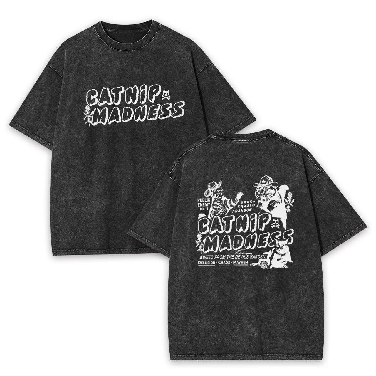 Funny with Crazy Cats Garment-dye Tees