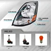 Unitedlu Semi Trucks Headlight Pair Compatible with 2004-2017 VOLVO VNL (Including All Bulbs),VNL Headlamp White Assembly