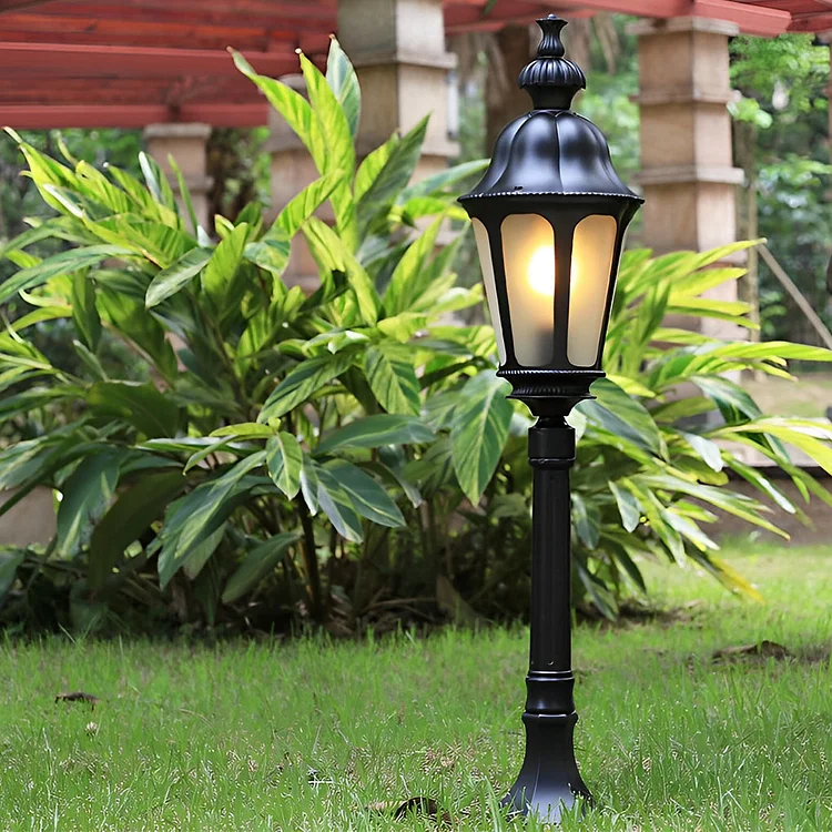 Outdoor Waterproof LED Black European-style Lawn Lights Path Lamp Post - Appledas