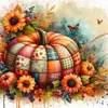 Stitching Pumpkin-14CT Counted Cross Stitch 40*40cm/15.75*15.75in tapestrymarket