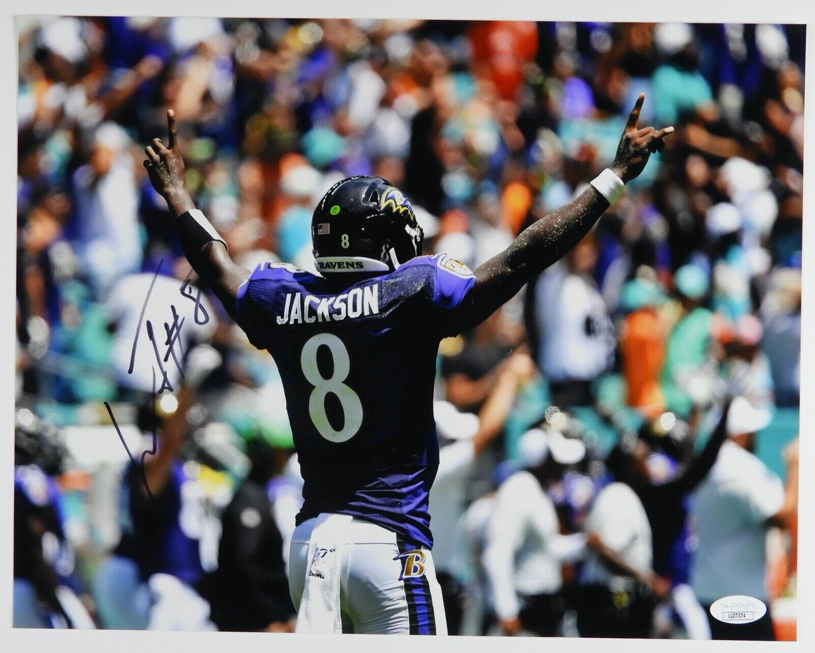 Lamar Jackson JSA Autograph Signed 11 x 14 Photo Poster painting Baltimore Ravens