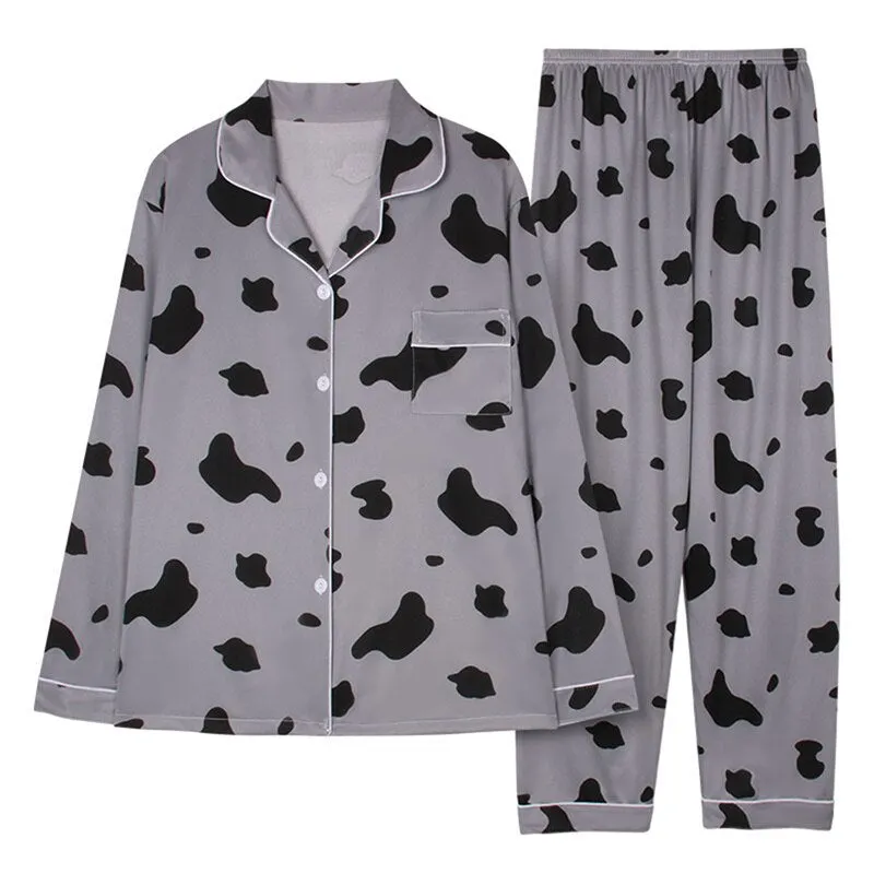 Women's Pajamas Set Soft Pyjamas Plus Size Women's Clothes Homewear Spring Sleepwear 2 Piece Set Sleeping Shirt Home Wear
