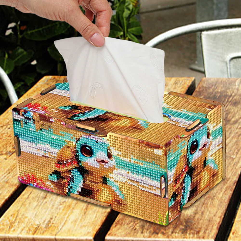 Diamond Painting Tissue Box Kits Decorative Rhinestone Craft Kit (Beach Turtle)