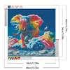 Diamond Painting -DIY Round Drill Rainbow Elephant(40x40cm)