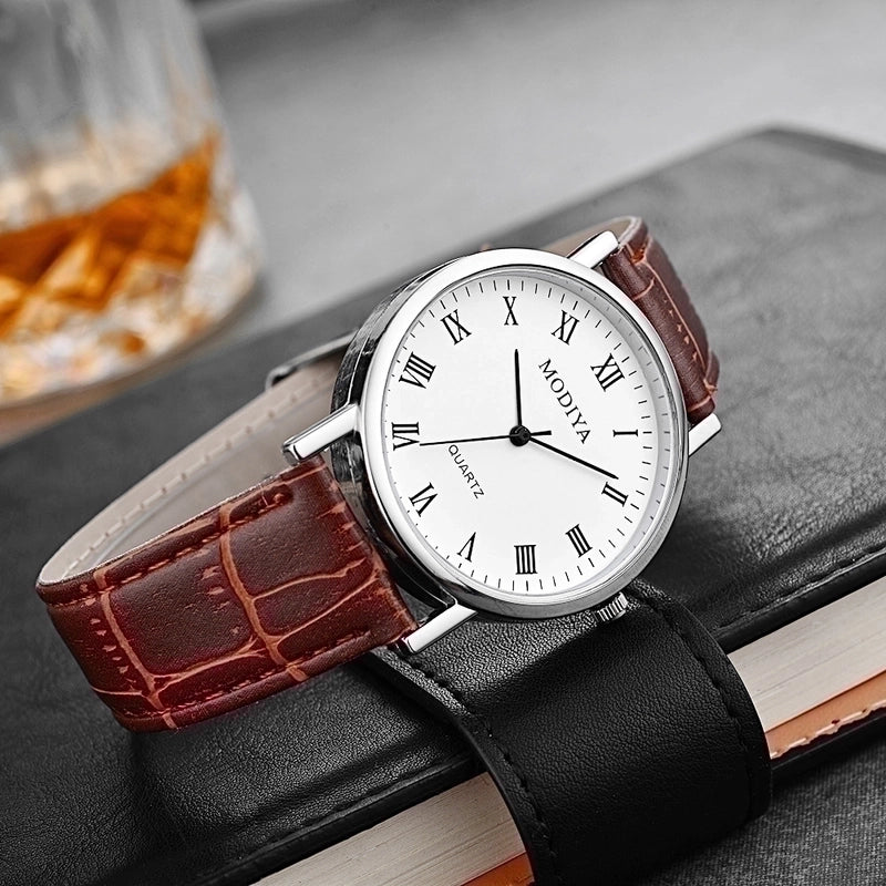 5 Pieces Casual Round Buckle Quartz Men’s Watches
