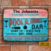 Swimming Pool Jump In Have Fun Custom Classic Metal Signs, Pool Decorating Ideas