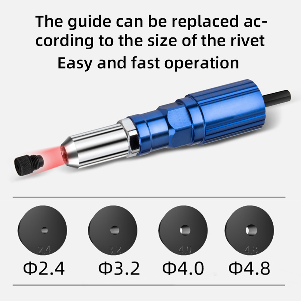 

Electric Rivet Gun Adapter Blind Rivet Nut Drill Converter Insert Nut Tool, 501 Original