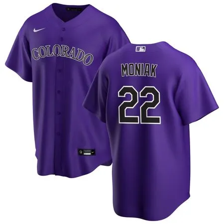 Men's Colorado Rockies #22 Nolan Jones  Purple Home Replica Jersey