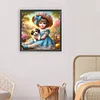 Diamond Painting-DIY Full Round Drill Girl And Dog