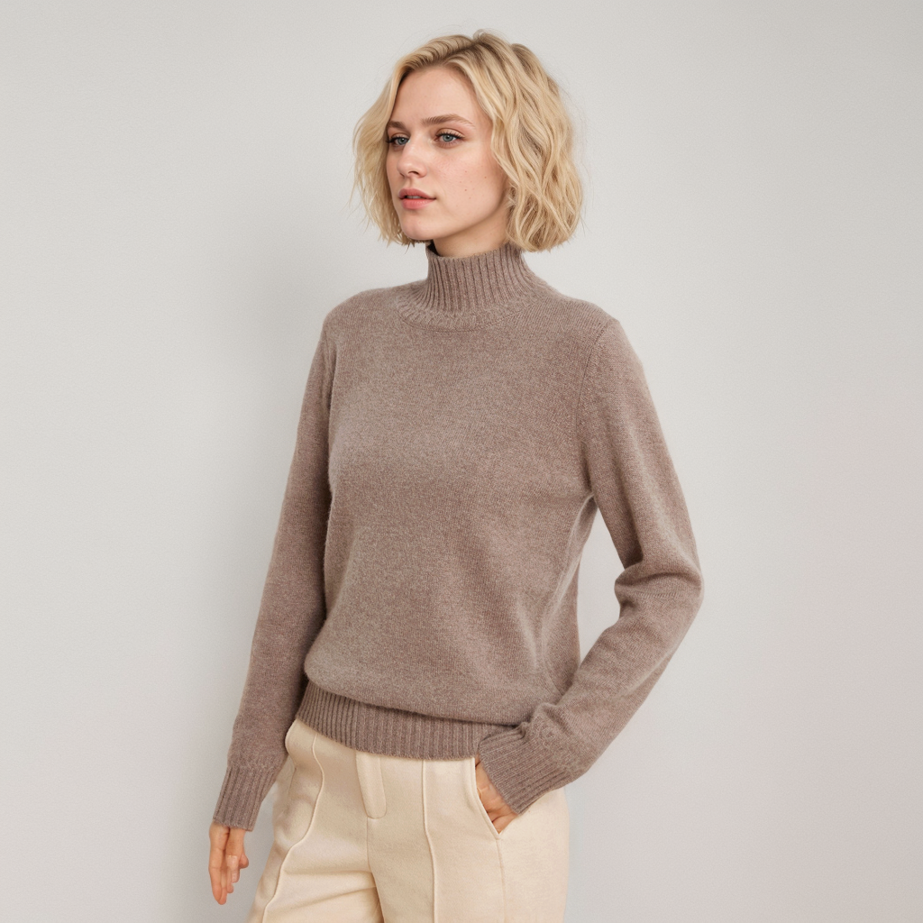 Pull en cachemire femme ample décontracté épaissi- SOIE PLUS