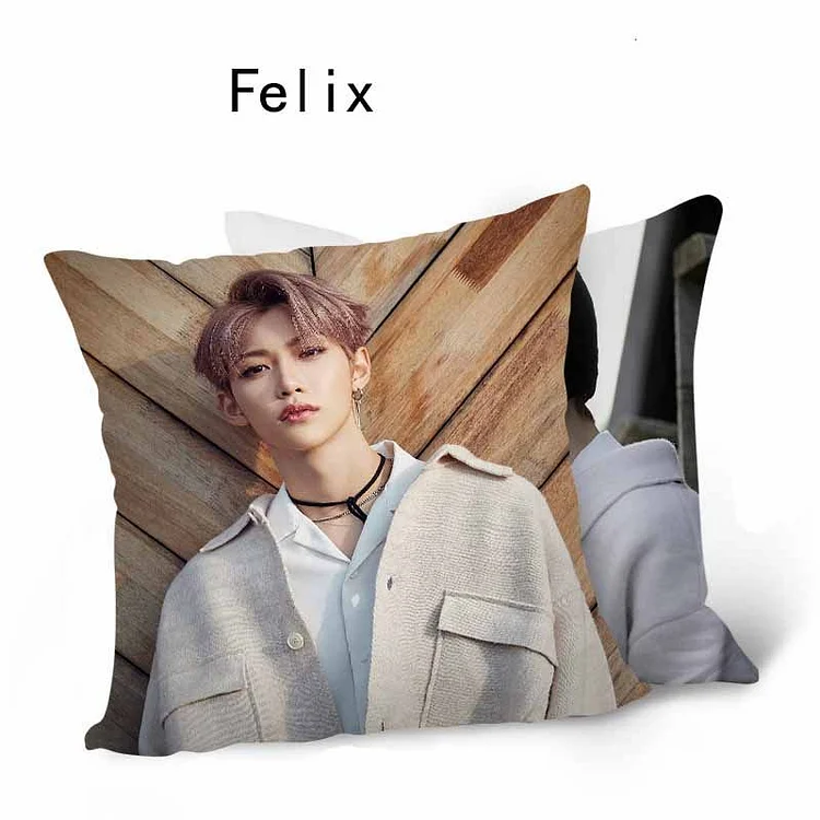 Kpop Stray Kids Pillow Covers Set Stray Kids New Album Double Sided  Pillowcase Set (15.7 X15.7 Inch)