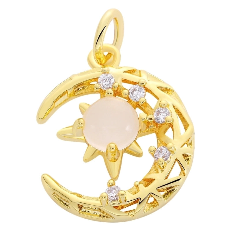 1 Piece 18 * 24mm Alloy Copper Pearl Zircon Tortoise Wings Butterfly Pendant