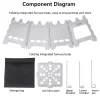 Pure Titanium Wood Stove Outdoor Portable Foldable Barbecue Stove