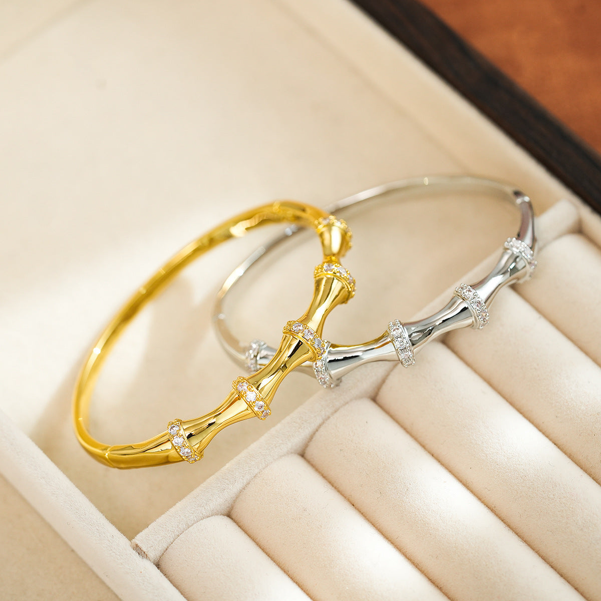 Diamond Bracelet New Chinese Style Brushed Bamboo Knot High-Grade Non-Fading Bamboo Bracelet Bracelet Daily Wear