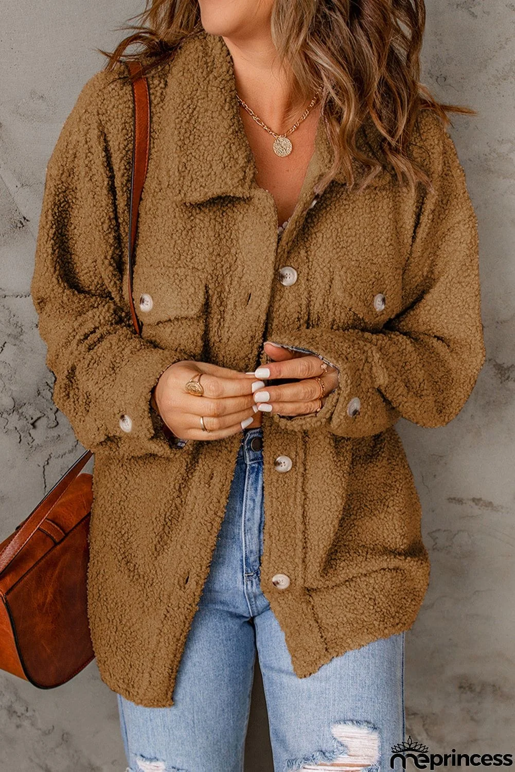 Flap Pockets Button Front Jacket