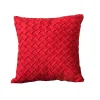 Single Color Weaving Home Living Creative Cushion Pillow Cover