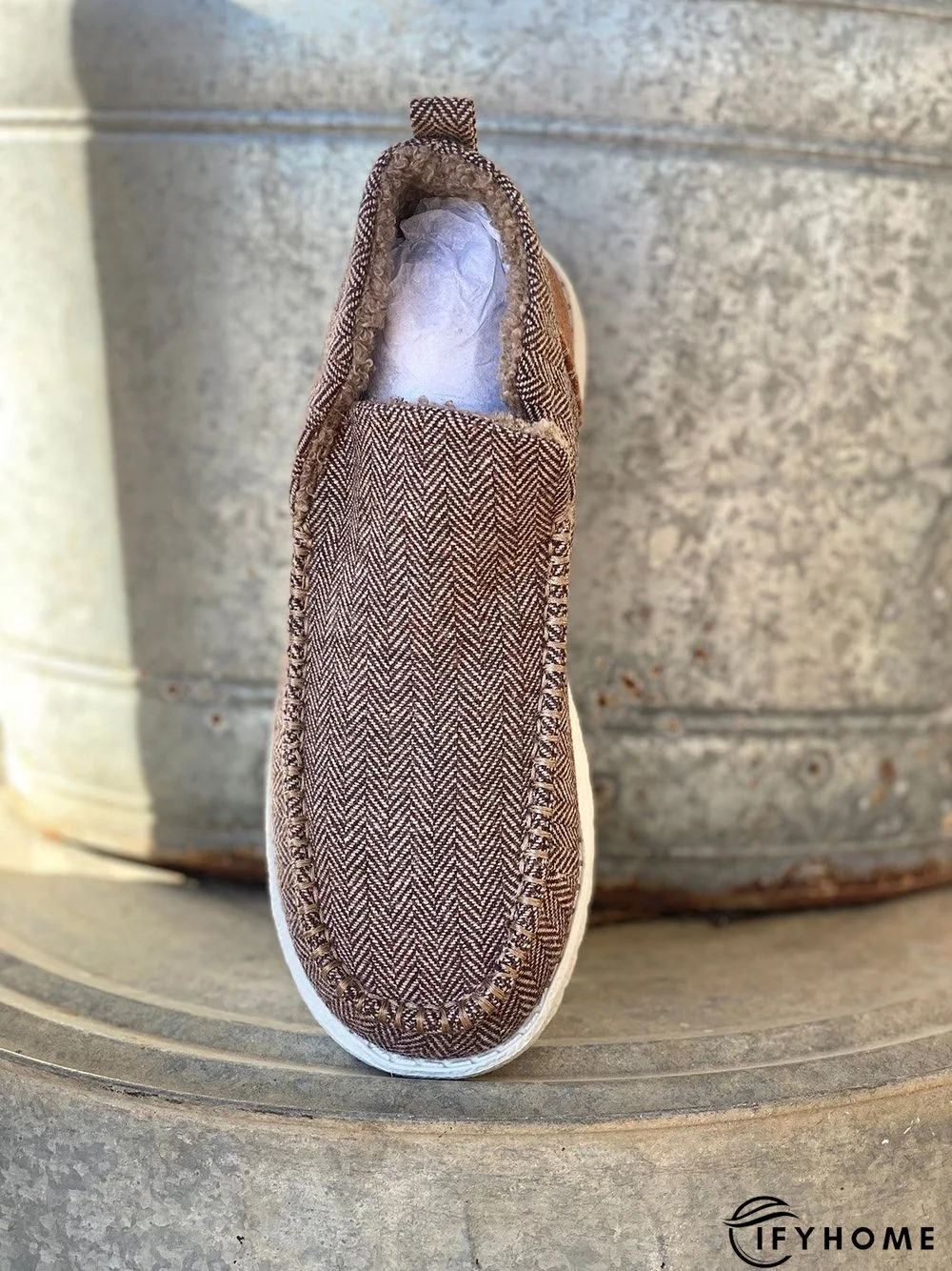 Womens's Warm Lined Slip On Canvas Shoes | IFYHOME