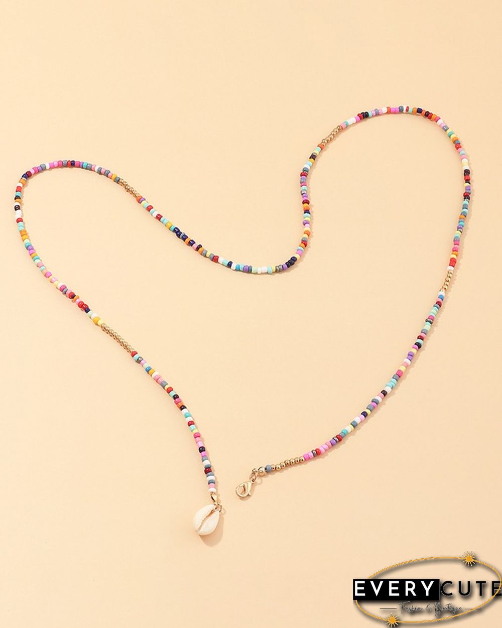 Shell Pendant Colorful Beaded Necklaces
