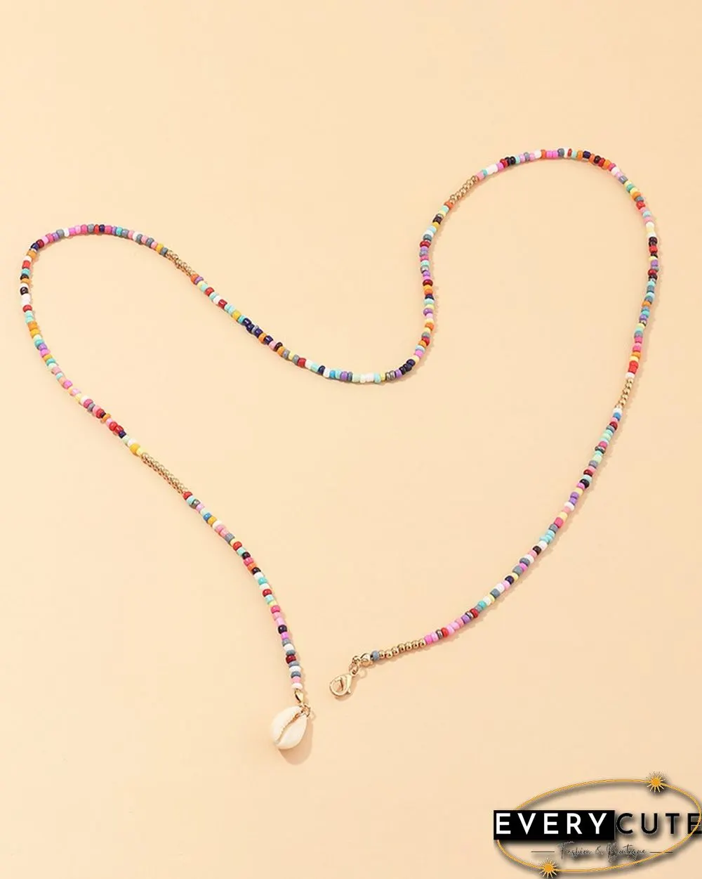 Shell Pendant Colorful Beaded Necklaces